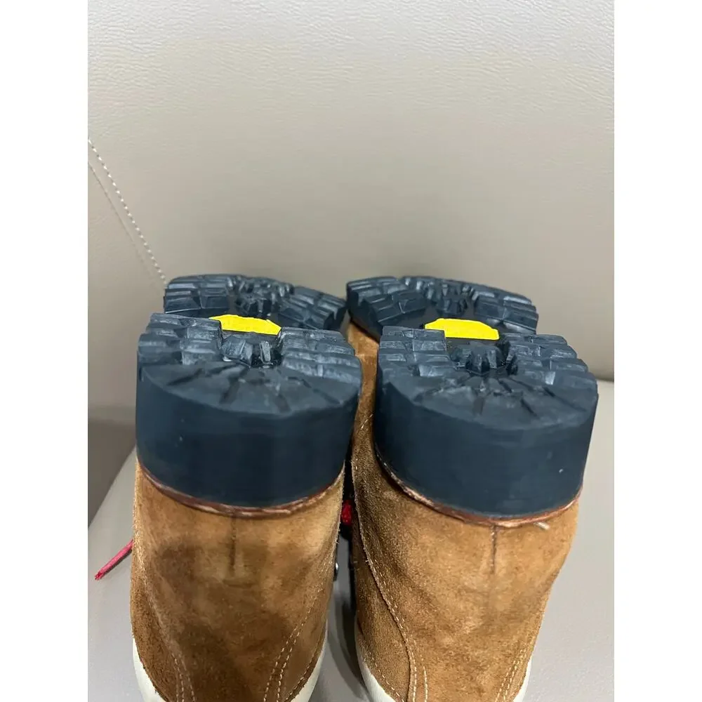 VTG Gallenkamp Hiking Boots Men Sz 6 Womens Sz 7.5 8 Tan Brown Vibram